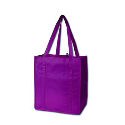 China US Style Non Woven Grocery Bags With Long Cross Stitching Handles for sale