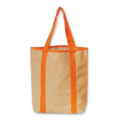 China Promotional Custom Printed 350gsm Jute Tote Bag OEM Service Accepted for sale