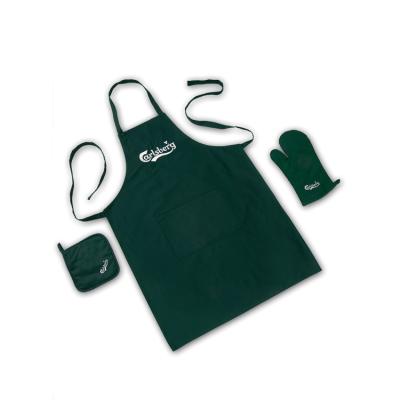 China Bib Type Printed Kitchen Cooking Apron , Cotton Personalized Kitchen Aprons for sale