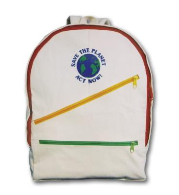 China Natural Canvas Rucksack School Bag For Outdoor Activity Custom Logo Accepted for sale