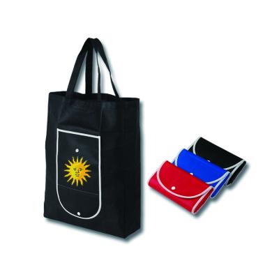 China Foldable Non Woven Shopping Bag , Button Closure Type Reusable Shopping Bags for sale