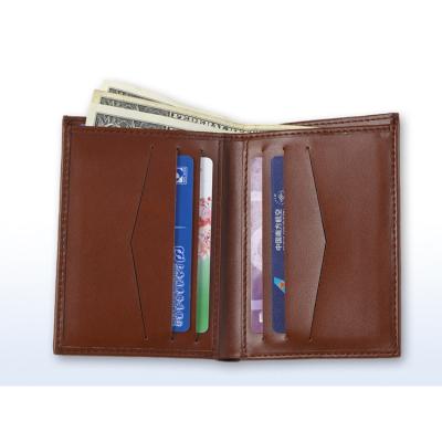 China Bi - Fold Type Mens Genuine Leather Business Card Holder / Wallet for sale