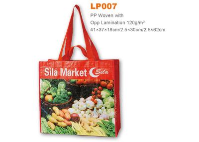 China 120gsm PP Laminated Bags 41x37x18cm Square Shape With Double Handles for sale