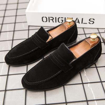 China Hot-selling Elegant Round Shoes Men's Round PU Slip-on Suede Formal Shoes for sale