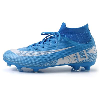 China Broken nail football shoes high top hot outdoor non-slip nail football shoes high top fashion trend long sale soccer shoes for sale