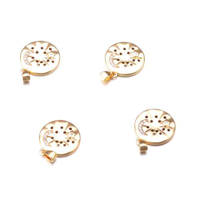 China Brass Moon And Star Pendants DIY Jewelry Making Wholesale Hot Sale Jewelry Findings for sale