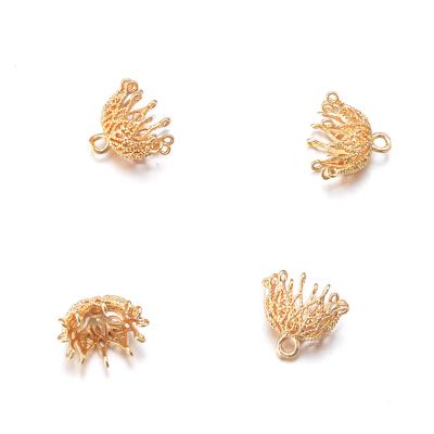 China Hot Selling Flower Jewelry Pendants DIY Jewelry Findings Components Brass Jewelry Findings For Necklace for sale