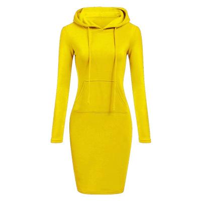 China Women's Breathable Breathable Long Sleeve Hooded Sweater Dress Set for sale