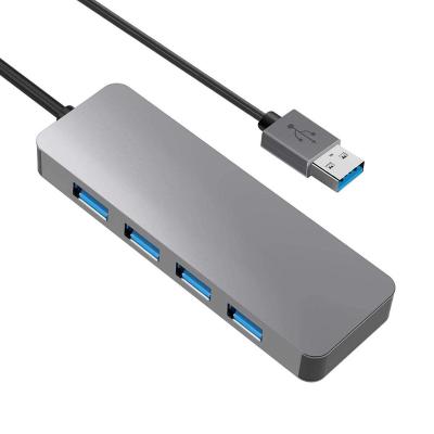 China For Mac Mini /iMac/Surface Pro/PC/Flash Drive 4-Port USB 3.0 Ultra-thin Hub 5Gbps High Speed ​​Data Hub/Mac Book/Mac Keyboard/Hub for Computer Laptop computer for sale