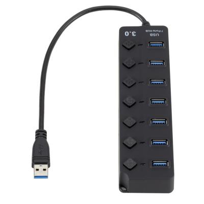 China For Keyboard/MacBook/Mac Pro/Mac Mini /iMac/Surface Pro/PC/Flash Drive USB 3.0 Hub Multi Fast Speed ​​7 Switch LED Indicator PC Computer Accessories HUB3.0 laptop for sale