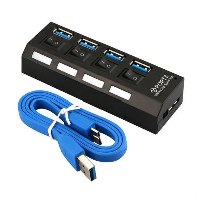 China For Keyboard/MacBook/Mac Pro/Mac Mini /iMac/Surface Pro/PC/Flash Drive Fast Multi Speed ​​USB 3.0 HUB 4 Port USB Splitter Hub With Switch For Computer pc laptop for sale