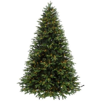 China Artificial Christmas Tree PVC Jointed PE Mixed Tree With Included LED Lights Christmas Tree for sale