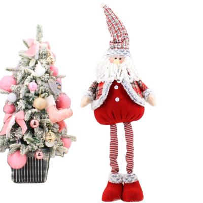 China Fabric ; Stretchy Cotton Christmas Doll Christmas Decorations Brushed Cloth Toy With Plaid Fabric for sale