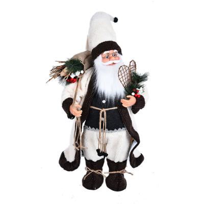 China Santa Claus Figure Home Plush Toys Fabric Christmas Decorations Christmas Supplies for sale