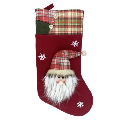 China Cotton Christmas Stocking Ornaments Christmas Stocking Socks Cotton Stocking for sale