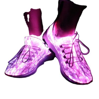 China EVA LED Shoes Elastic Light Weight Unique USB Rechargeable Light Up Shoes For Women And Men for sale