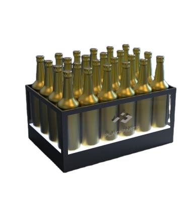 China Viable Wholesale Wine Cooler 12 Bottles Champagne Box Led Illuminated Ice Bucket For KTV for sale