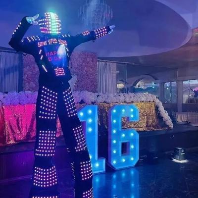 China Party Factory Hot Sales Modern Design Led Robot Costume Led Robot Costume Led Costume Party for sale