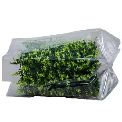 China PE Moisture Proof Bag Side Gusset Food Grade Certificate GRS Square Bottom Plastic Bag For Vegetables for sale