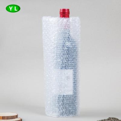 China New Recyclable PE Material Bubble Protective Bag Packing For Wine /glass Bottle for sale