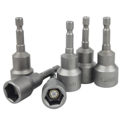 China HEX 10mm Leg Drive Bit Socket Holder 5-19mm Magnetic Socket Wrench Nut Setter for sale