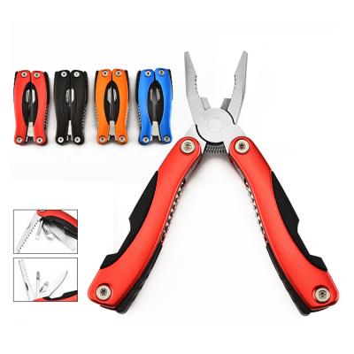 China Portable Multifunctional Mini 9 in 1 Pocket Folding Pliers Outdoor Portable Foldable Pliers Combination for sale