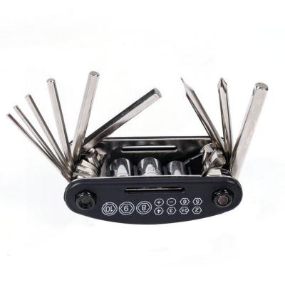 China Portable Outdoor Multi-Functional Tool Bike Mountain Bike Drive Nut Screw Multitool Recycling Equipment 16 in 1 Bicycle Repair Tool for sale