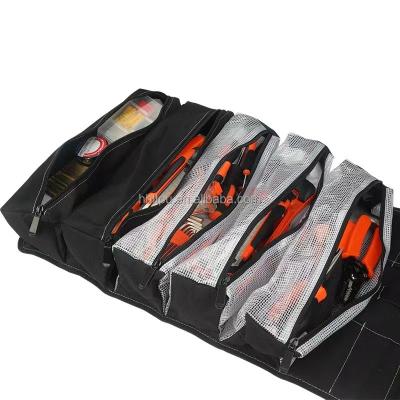 China Waterproof Durable Multifunctional foldable durable storage tool bag hardware roll type working electrician tool bag for sale