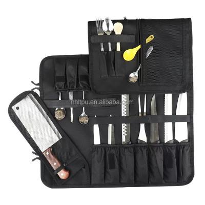 China Waterproof durable Chef Knife Case Bag Roll Up Knife Storage Bag foldable Tool Bag Organizer for sale