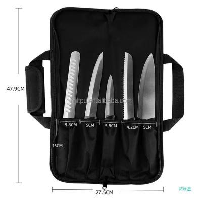 China Portable Outdoor Picnic Camp Portable  Steel Knife Chefs Knife Roll Bag foldable rolling up chefs bag for sale