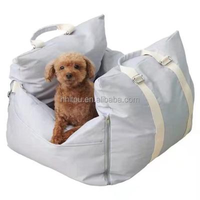 China Water Resistant Detachable Soft Dog Car Seat Bed Soft Dog Beds Travel Pet Carrier Bed Pet Tote Bag Easy Clean for sale