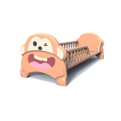 China Plastic wooden stackable cartoon bed for kindergarten for sale