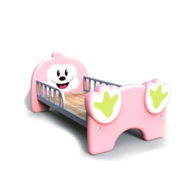 China Stackable plastic wood baby toddler children bed for preschool for sale