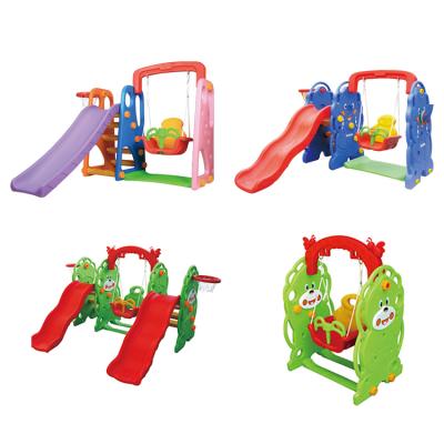 China Customized small swing plastic indoor slide and climb playground for sale