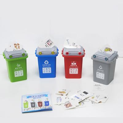 China Children General Education Waste Sorting Dustbin Plastic Classification Bin toy plastic garbage can for sale