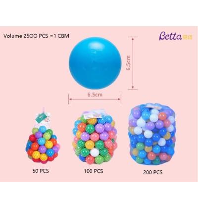 China Wholesale 70mm 80mm kids toy bright color safety plastic ocean ball pit for sale for sale