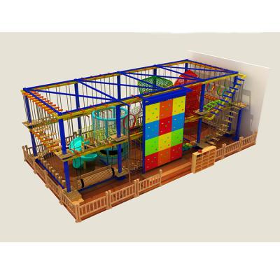 China Kids Adventure Playground Equipment Children Obstacle Course Indoor Challenge Rope Course for sale