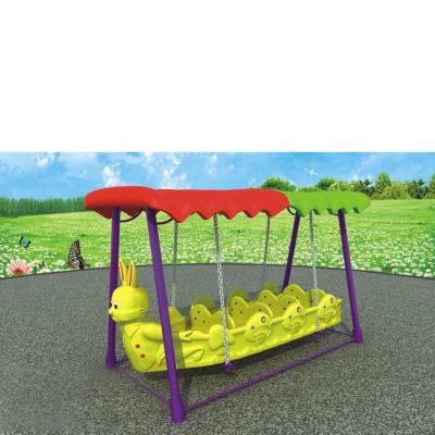 China Children outdoor play area station playground equipment garden plastic swing for sale