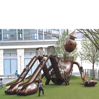 중국 Outdoor children's amusement park equipment creative metal playground slide for sale 판매용