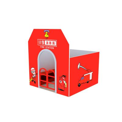 China Fire Station Hot Sale Kids plastic Pretend playhouse, Role Play Toy Set à venda