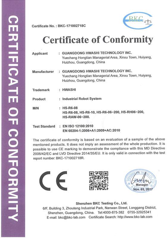 CE - Guangdong Hwashi Technology Inc.