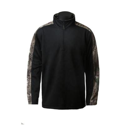 China Sustainable TECHNOLOGY fleece realtree camouflage 1/4 zipper quick drying pullover for sale