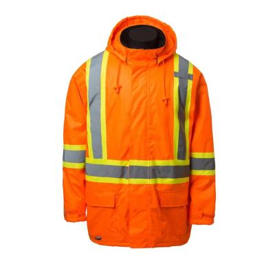 China Workwear uniform rainjacket hi-force orange rainwaer viz for sale