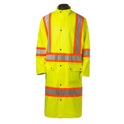 China Single Person Waterproof Clothing FR PU Rain Coat PU Waterproof Raincoat Clothes for sale