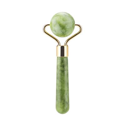 China Hot Sale Blood Vessel Removal 3 in 1 Mini Roller Set Jade Face Massage Roller Green Jade Roller Massager for sale