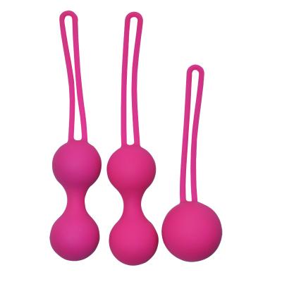 China Indirect L Size Professional Manufacture Silicone 3in1 Grade Kegel Balls Cheap Exercise Kegel Weight Set for sale