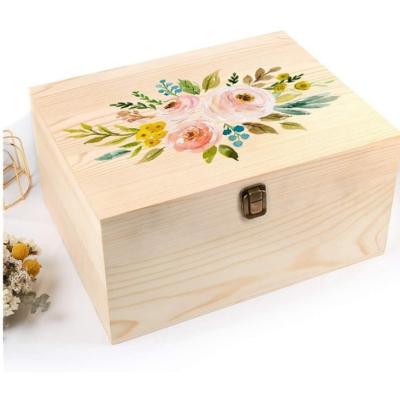 China Handmade Custom Wooden Gift Box With Logo Printing for sale