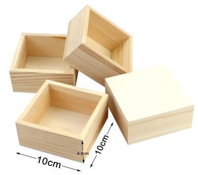 China Handmade Wholesale Custom Wooden Box With Cheap Diy Craft Collectibles Home Wooden Box for sale