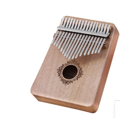 China Professional High Quality Mahogany Musical Instrument Kalimba Keys Piano 17 Inch Round Shaped Design Maker Custom Kalimba Kit Maker for sale