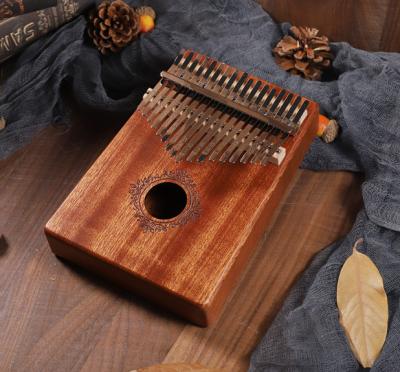 China Professional High Quality 17-Key Thumb Piano Musical Instrument Kalimba Wooden Toy for sale